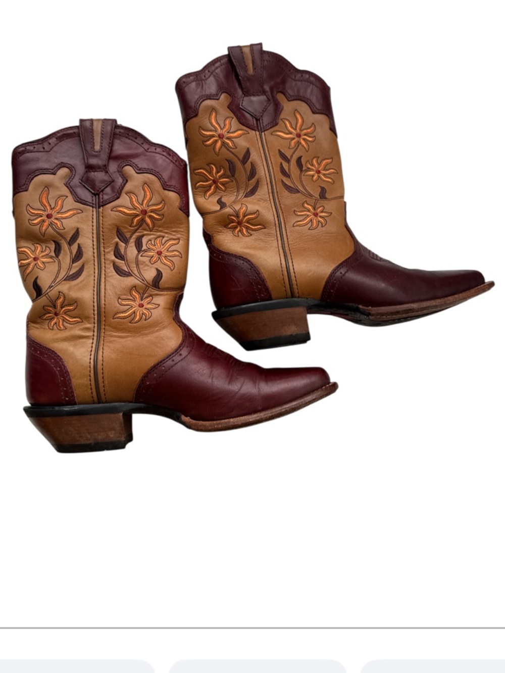 vintage Rocky genuine leather cowgirl boots Size 8 - Picture 4 of 6